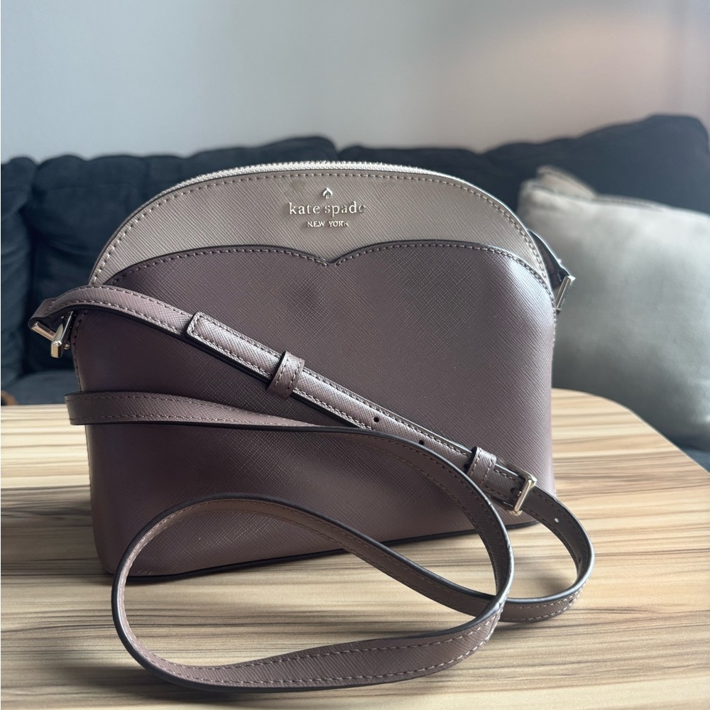Kate Spade Taupe and Beige Crossbody Bag